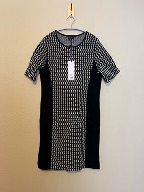 Carlisle Collection Jacquard Black & White dress size Size Large NWT